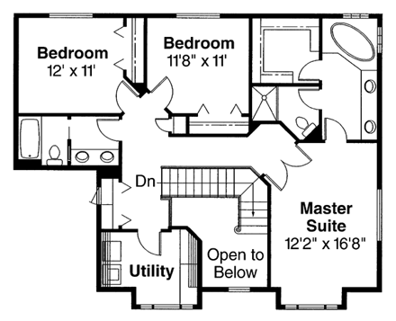 House Plan 69431 Second Level Plan