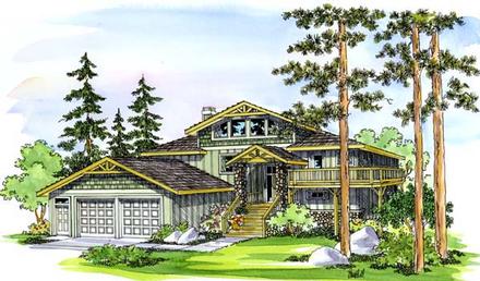 Craftsman Elevation of Plan 69442