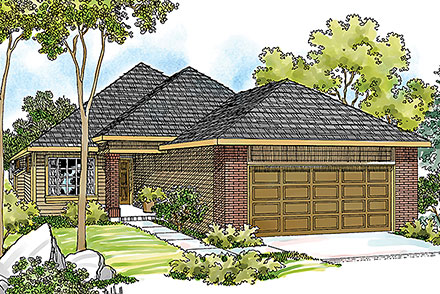 One-Story Traditional Elevation of Plan 69443