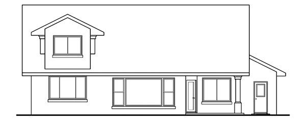 Contemporary Rear Elevation of Plan 69447