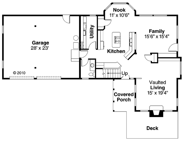 Contemporary Tudor Level One of Plan 69451