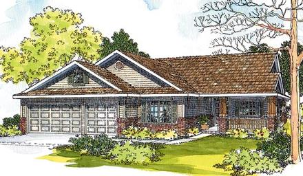 Contemporary Country Ranch Traditional Elevation of Plan 69452