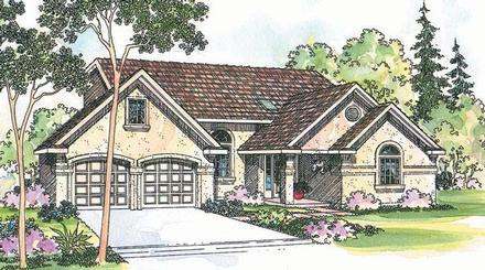 Cottage Country European Elevation of Plan 69464