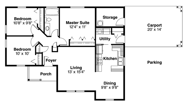 Ranch Level One of Plan 69470