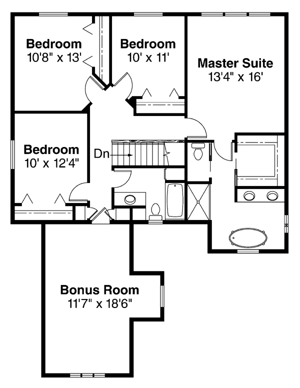 Mediterranean Traditional Level Two of Plan 69472