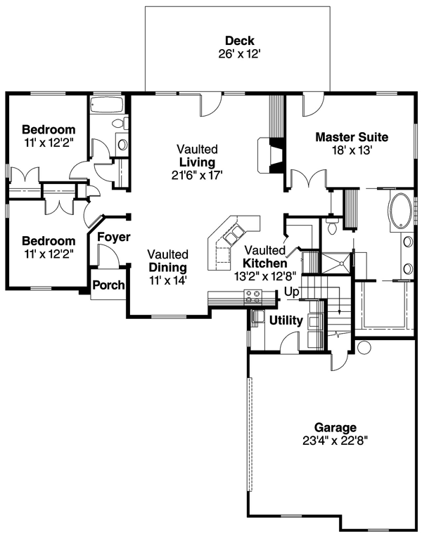 Ranch Level One of Plan 69484