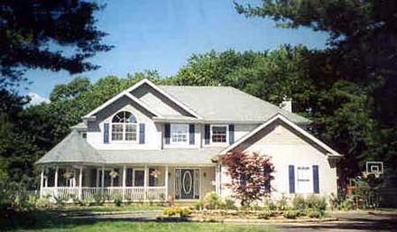 Country Farmhouse Traditional Elevation of Plan 69500