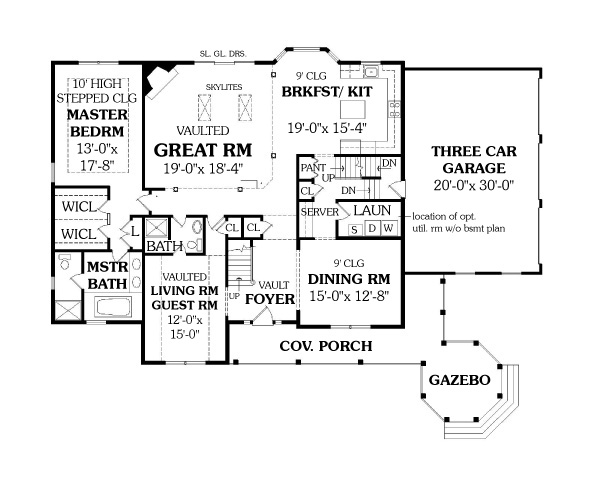 Country Farmhouse Level One of Plan 69520