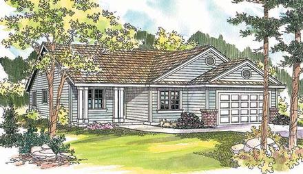 Ranch Elevation of Plan 69606