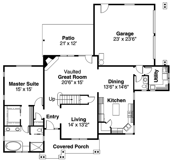 Craftsman Level One of Plan 69613