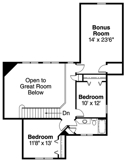 House Plan 69613 Second Level Plan