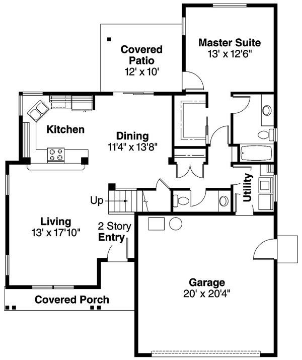 Contemporary Level One of Plan 69616