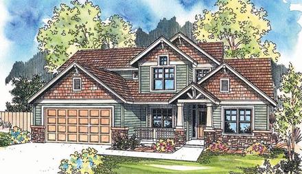 Craftsman Elevation of Plan 69625