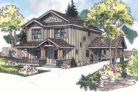 Craftsman Elevation of Plan 69626