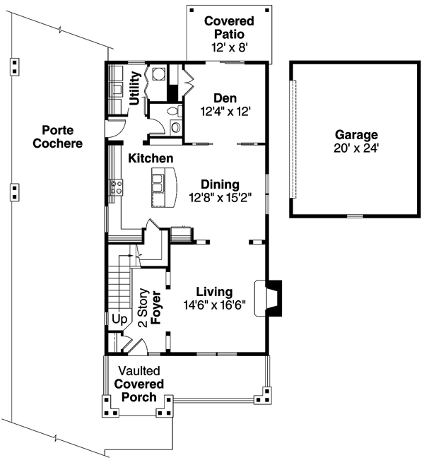 Country Craftsman Level One of Plan 69627