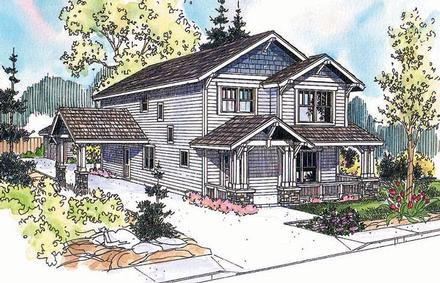 Country Craftsman Elevation of Plan 69627