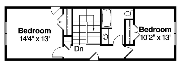 Bungalow Craftsman Level Two of Plan 69632