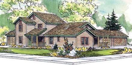 Multi-Family Plan 69641 Elevation