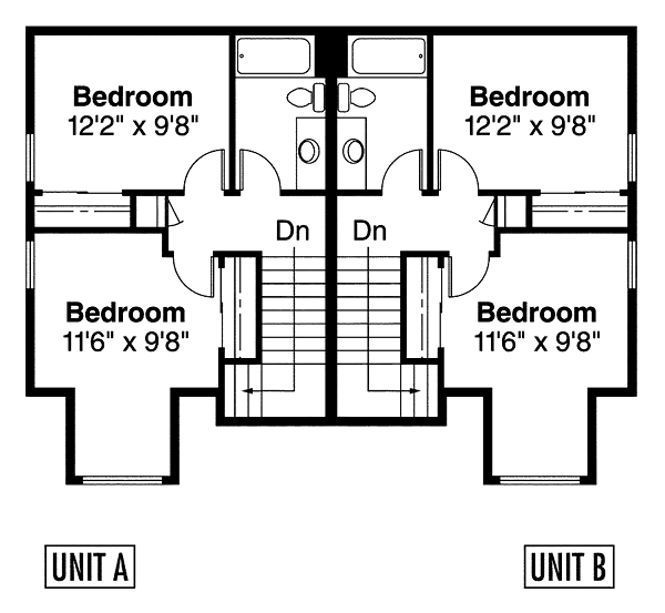 Craftsman Narrow Lot Level Two of Plan 69645