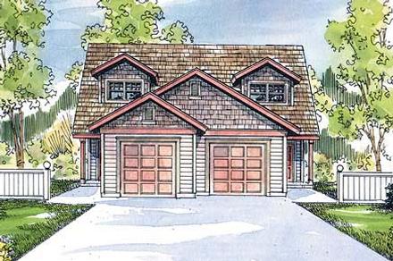 Craftsman Narrow Lot Elevation of Plan 69645