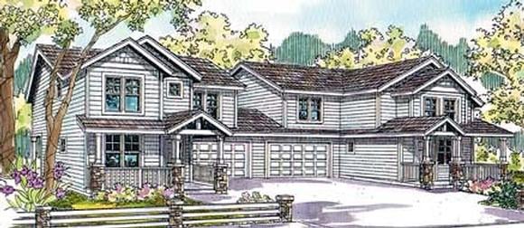 Multi-Family Plan 69651 Elevation