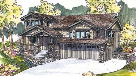 Craftsman Elevation of Plan 69658