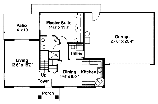 Contemporary Level One of Plan 69660