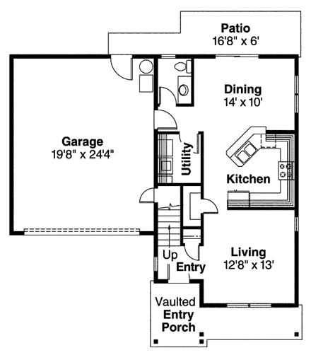 House Plan 69661 First Level Plan