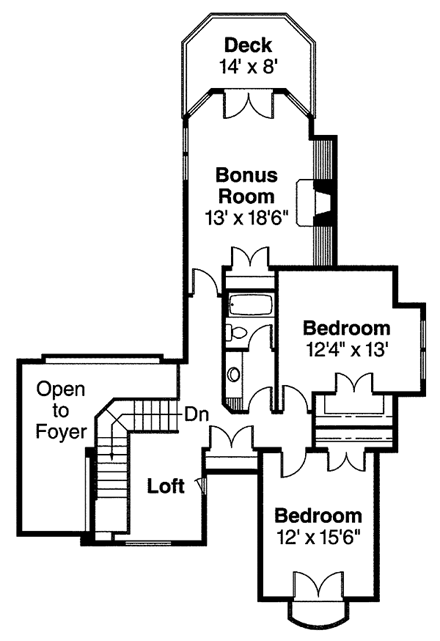 House Plan 69664 Second Level Plan