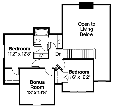 House Plan 69671 Second Level Plan