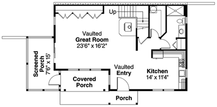 House Plan 69681 First Level Plan