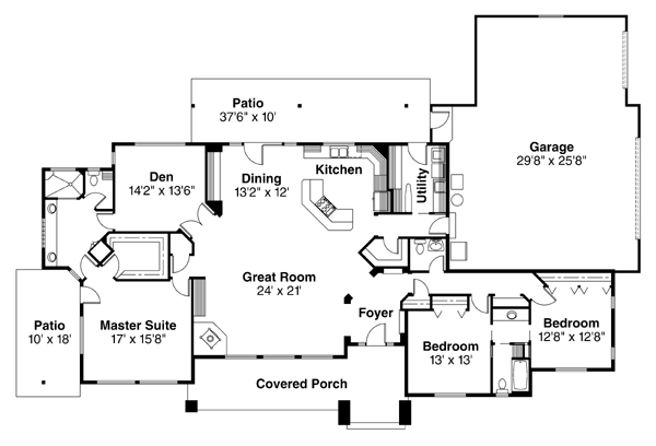 Contemporary Level One of Plan 69701