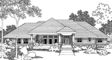 Contemporary Elevation of Plan 69701