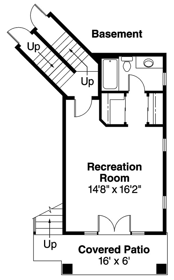 Contemporary Lower Level of Plan 69710