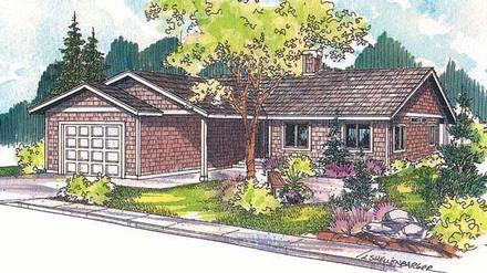 One-Story Ranch Elevation of Plan 69714