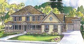 Country Farmhouse Elevation of Plan 69720