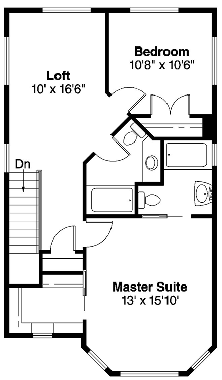 House Plan 69726 Second Level Plan