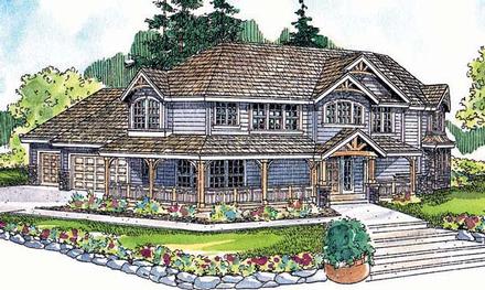 Country Farmhouse Elevation of Plan 69728