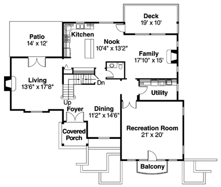 House Plan 69733 First Level Plan