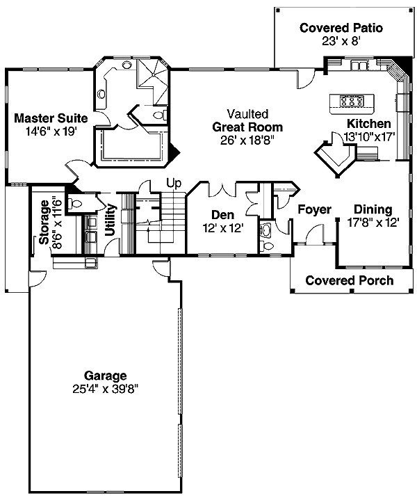 Contemporary Florida Level One of Plan 69740