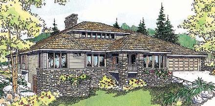 Contemporary One-Story Elevation of Plan 69745
