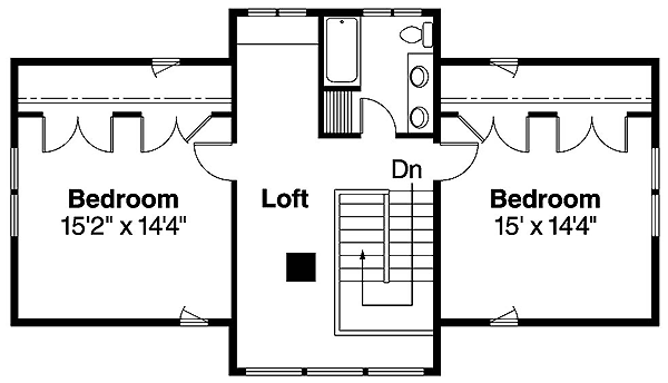 Bungalow One-Story Ranch Level Two of Plan 69747