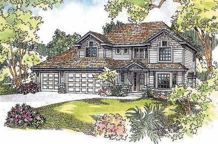 Farmhouse Traditional Elevation of Plan 69748