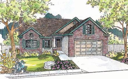 One-Story Ranch Elevation of Plan 69749