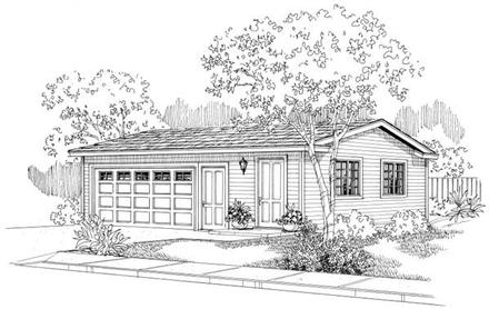 Garage Plan 69757 - 2 Car Garage Elevation