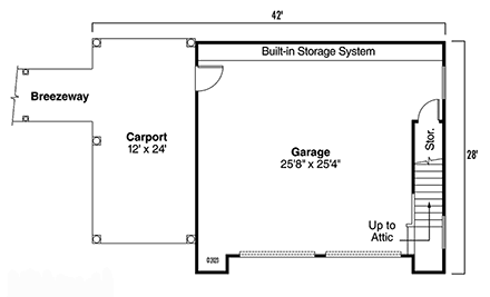 Garage Plan 69758 - 3 Car Garage First Level Plan