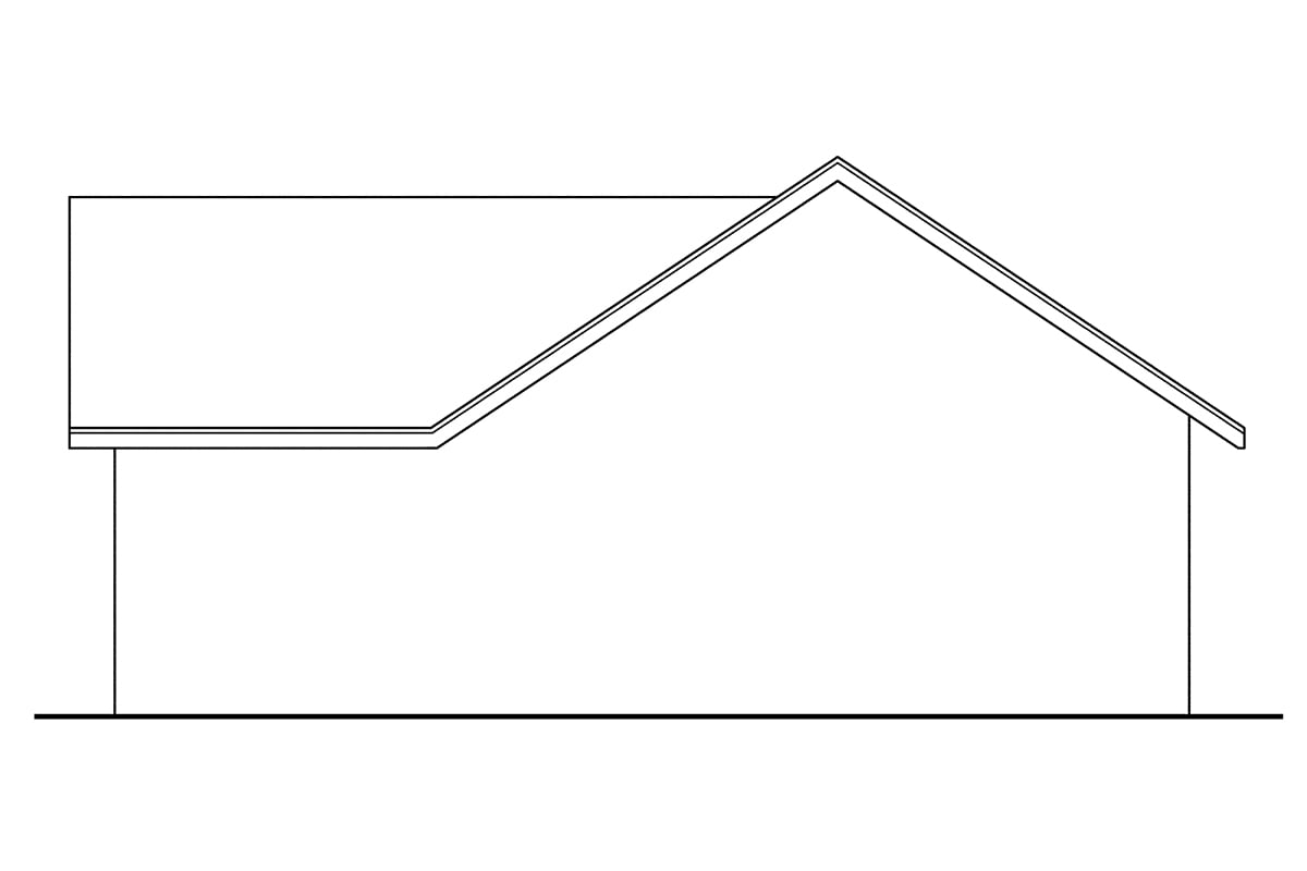 Traditional Rear Elevation of Plan 69759