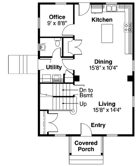 House Plan 69777 First Level Plan