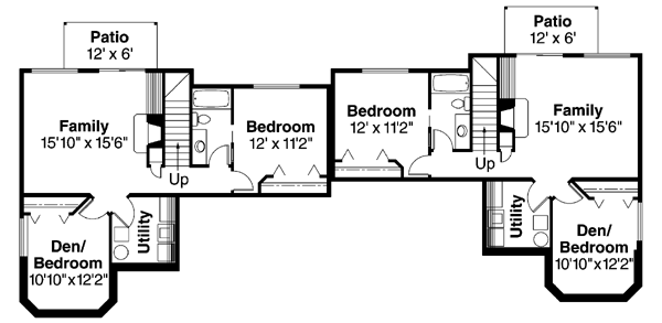 Contemporary Country Lower Level of Plan 69782