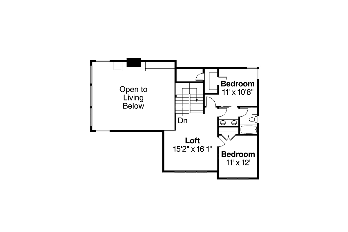 Bungalow Craftsman Level Two of Plan 69784